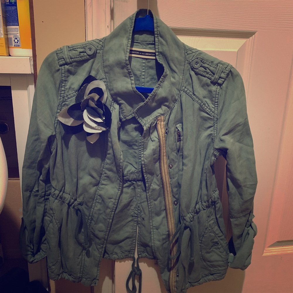 Anthropology Jacket / blazer khaki color